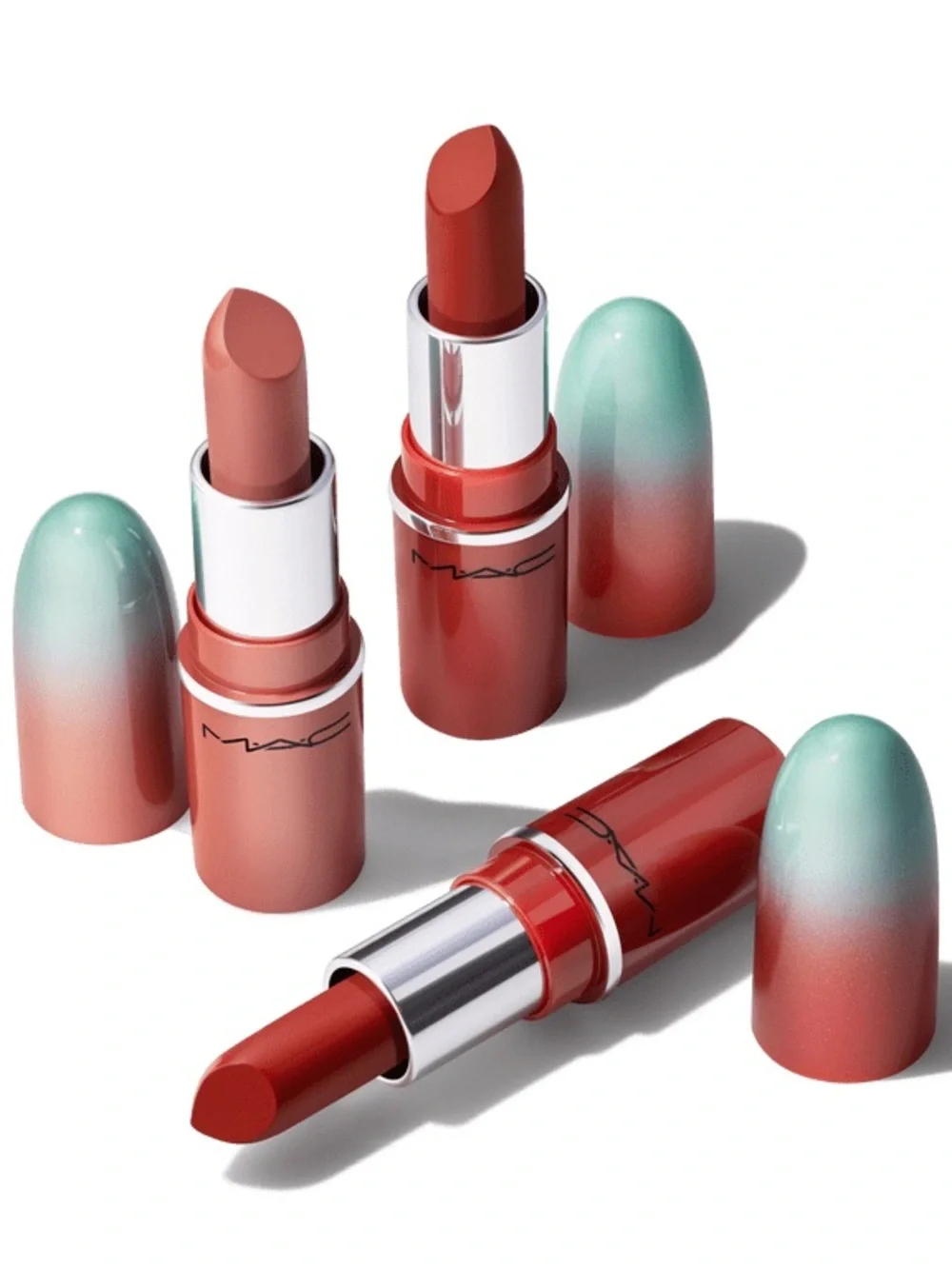 MAC WILDEST GLEAMS Mini Lustreglass Lipstick Trio NEW IN GIFT BOX 0.05 Oz. x 3